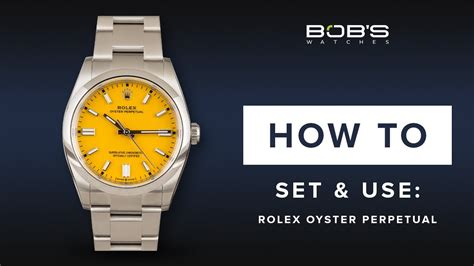 how to set time on a rolex oyster perpetual